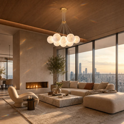 MODERN LOFT Полилей Bagliore, глобус, 9xE27, регулируема височина, злато - 20_LC816-9GD.png