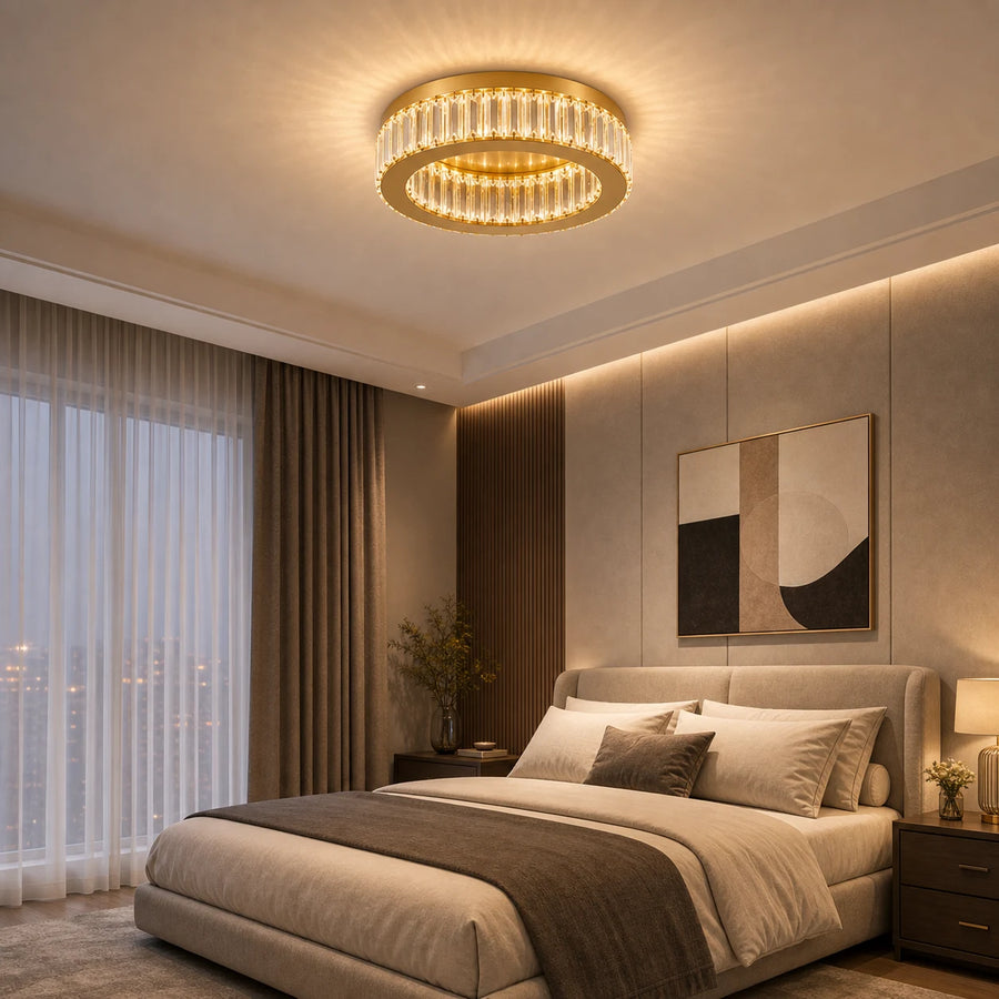 LED полилей с дистанционно управление и кристал VERTUS 31W, 50см, Кръг, Студена/Топла/Неутрална светлина, Димируем, Златен - 20_LLC150-500GD.png
