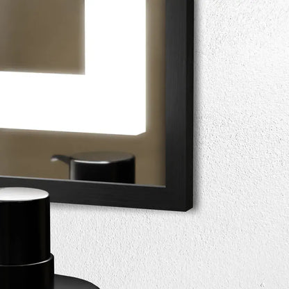 Огледален светодиоден правоъгълен 60x80cm Verite Majeste Noir Motion Glow Marcello Clock Размразяване и размерен термометър