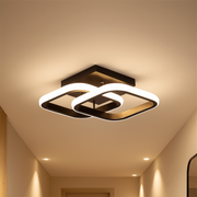 VERTEX Matrix LED полилей с припокриващи се ромби, метални рамки, 24W, 2 ромба, студена/топла/неутрална светлина 3000K/4000K/6000K, черно, метал и силикон