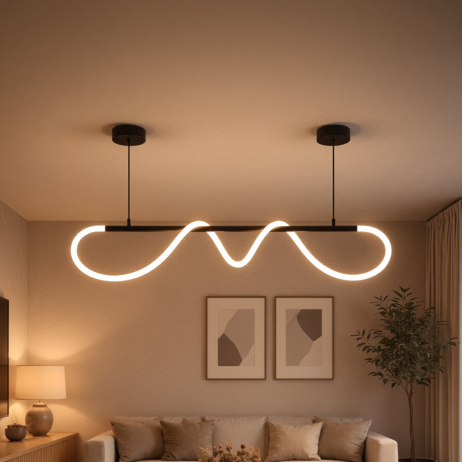 DIVINO LED полилей с гъвкава силиконова тръба - 24W, регулируема светлина, матово черно