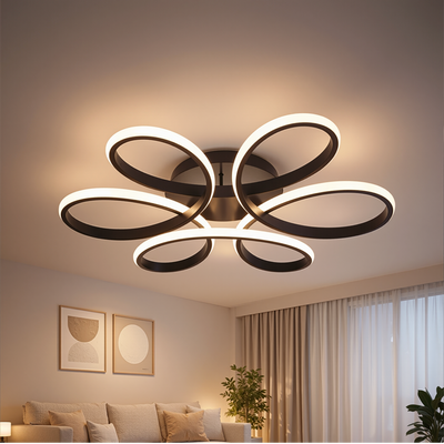 LED полилей с дистанционно HELIX 63W, Студена/Топла/Неутрална светлина, Димируем, Черен