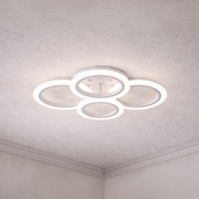 LED полилей с дистанционно BETTY 43W, 4 кръга, Студена/Топла/Неутрална светлина, Димируем, Бял