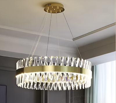 LED Alessandro Chandelier с дистанционно управление, Дейзи, диаметър 60 см, злато