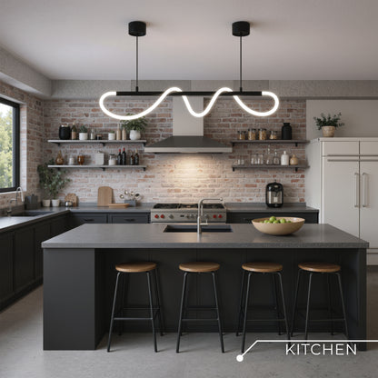 DIVINO LED полилей с гъвкава силиконова тръба - 24W, регулируема светлина, матово черно