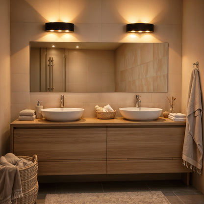 Нанесете външна светодиодна елис, 6W, 6 източника на светлина, топла светлина, черно