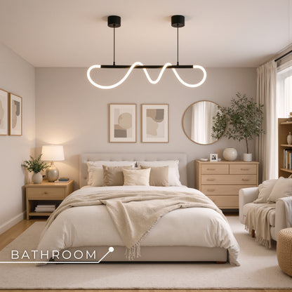 DIVINO LED полилей с гъвкава силиконова тръба - 24W, регулируема светлина, матово черно