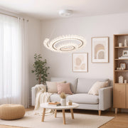 LED полилей с дистанционно управление LT188WH, кристал и метал, 40 W, димиране, регулируема височина, студена/топла/неутрална светлина, луксозно осветление LED полилеи с дистанционно управление Заглавие по подразбиране Alessandro Design