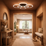 LED полилей с дистанционно управление на Betty 82W, 6 кръга, студена/гореща/неутрална светлина, нестабилна, черна