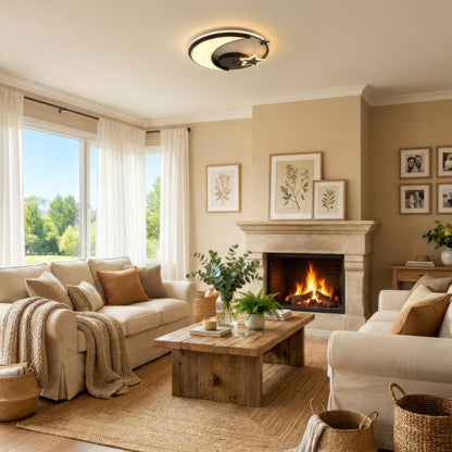 LED полилей с дистанционно управление на Alyona 44W, луна и звезда, студена/гореща/неутрална светлина, нестабилна, черна