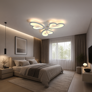 LED похот на Blossom 43W дистанционно управление, 3 венчелистчета, студ/гореща/неутрална светлина, бяло, бяло