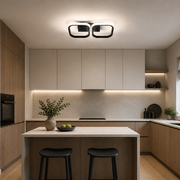 LED полилей VERTEX 21W, 2 квадрата, линеен, студена/топла/неутрална светлина, черен