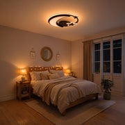 LED полилей с дистанционно управление на Alyona 44W, луна и звезда, студена/гореща/неутрална светлина, нестабилна, черна