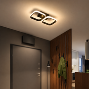 LED полилей VERTEX 21W, 2 квадрата, линеен, студена/топла/неутрална светлина, черен