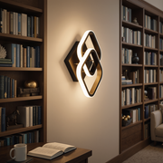 VERTEX Matrix LED полилей с припокриващи се ромби, метални рамки, 24W, 2 ромба, студена/топла/неутрална светлина 3000K/4000K/6000K, черно, метал и силикон