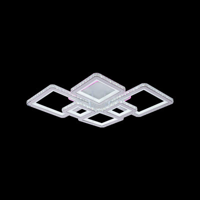 LED полилей с дистанционно управление и Quadris RGB 170W, 6 квадрата, студена/гореща/неутрална светлина, бяло, бяло