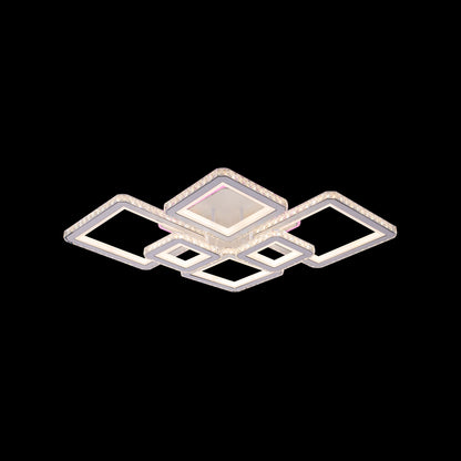 LED полилей с дистанционно управление и Quadris RGB 170W, 6 квадрата, студена/гореща/неутрална светлина, бяло, бяло