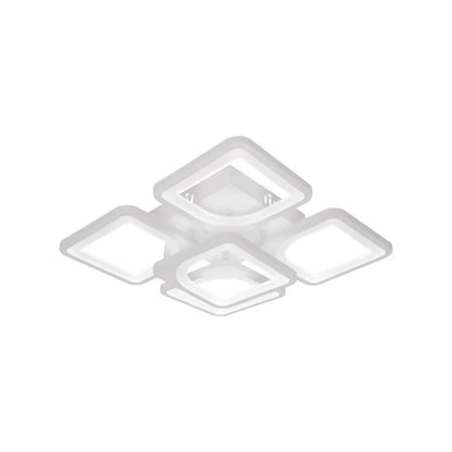 LED полилей с дистанционно управление, Zoe, 5 квадрата, 96W, студена/гореща/неутрална светлина, нестабилна, бяла