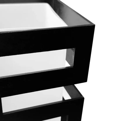 Похот Ванжа с квадратна лампа, 3 x Dulie E27 White / Black