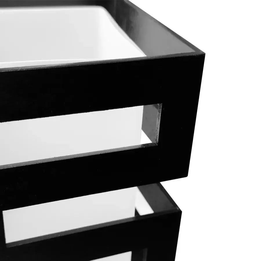 Похот Ванжа с квадратна лампа, 3 x Dulie E27 White / Black