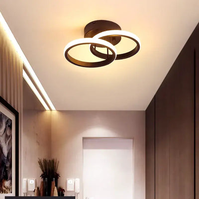 LED VERTEX LUST циркулира наслагваните кръгове, 44W, 2 кръга, студена/гореща/неутрална светлина, черна