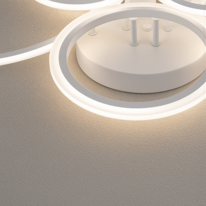 LED полилей с дистанционно управление на Betty 82W, 6 кръга, студ/гореща/неутрална светлина, нестабилен, бял