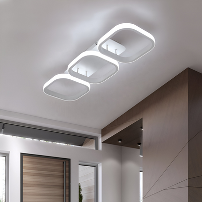 LED LED Vertex Greco, паралелни квадрати, 24W, 3 квадрата Студено/горещо/неутрално, бяло