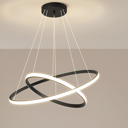 LED LULS окачен Ricci 25W, 2 кръга, студена/гореща/неутрална светлина, черна, регулируема височина