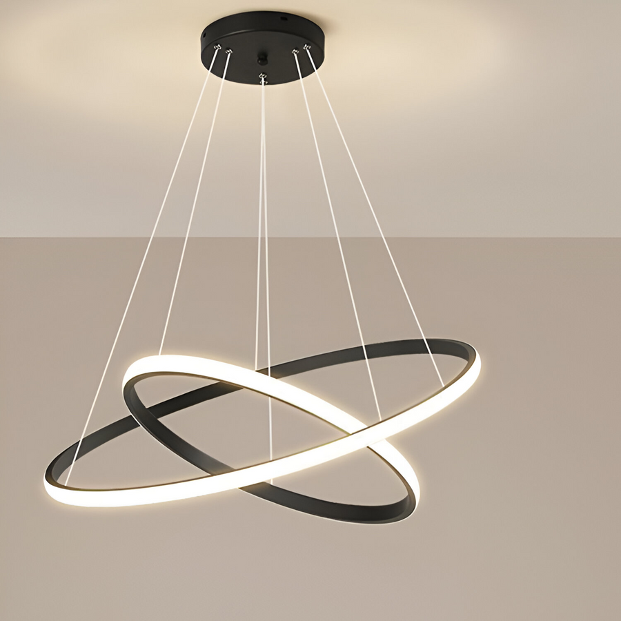 LED LULS окачен Ricci 25W, 2 кръга, студена/гореща/неутрална светлина, черна, регулируема височина