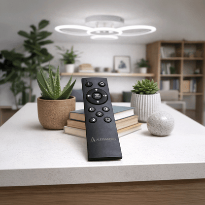 LED полилей с дистанционно BETTY 43W, 4 кръга, Студена/Топла/Неутрална светлина, Димируем, Бял