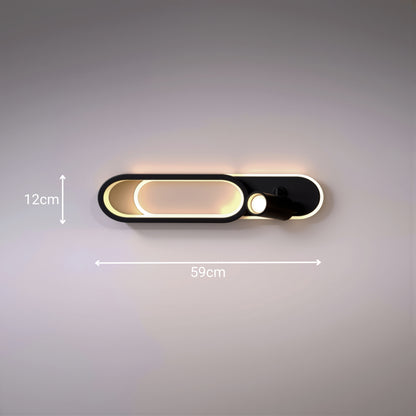 LED полилей с регулируем проектор FISSO Camilla 49W, светлина 3000/4000/6000k, черен