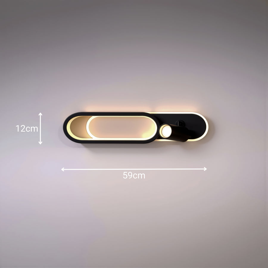 LED полилей с регулируем проектор FISSO Camilla 49W, светлина 3000/4000/6000k, черен