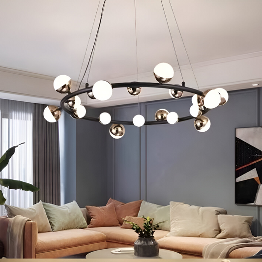 Суспендиран LED LED Acril Estella с дистанционно управление, Davable, 3000k/4000K/6000K, злато, метал и акрил