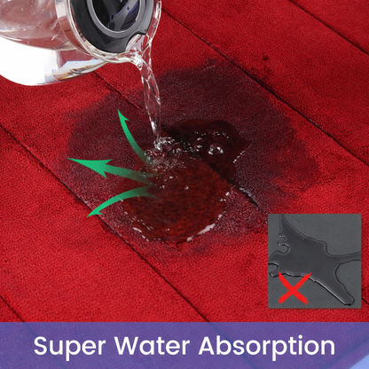 Комплект от 3 постелки за баня, 50x40 см, сини, неплъзгащи се