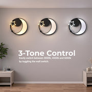 LED полилей с дистанционно управление на Alyona 44W, луна и звезда, студена/гореща/неутрална светлина, нестабилна, черна