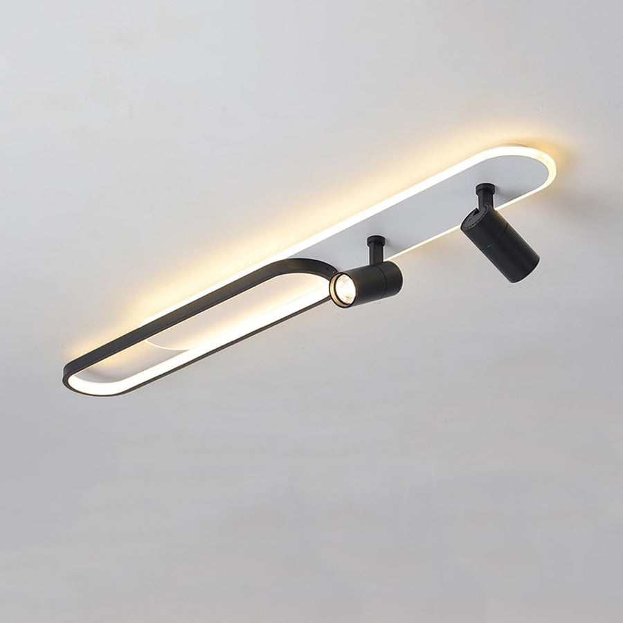 LED полилей с регулируем проектор за дизайн на Fisilla 49W, студена/гореща/неутрална светлина, черно