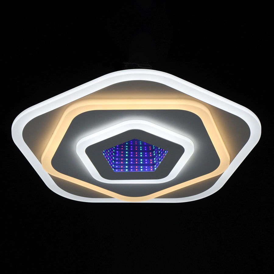 NEXA 3D LED полилей 40W, диаметър 23 см, студена/топла/неутрална светлина, бял