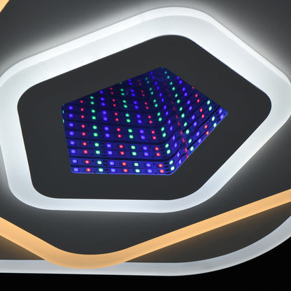 NEXA 3D LED полилей 40W, диаметър 23 см, студена/топла/неутрална светлина, бял