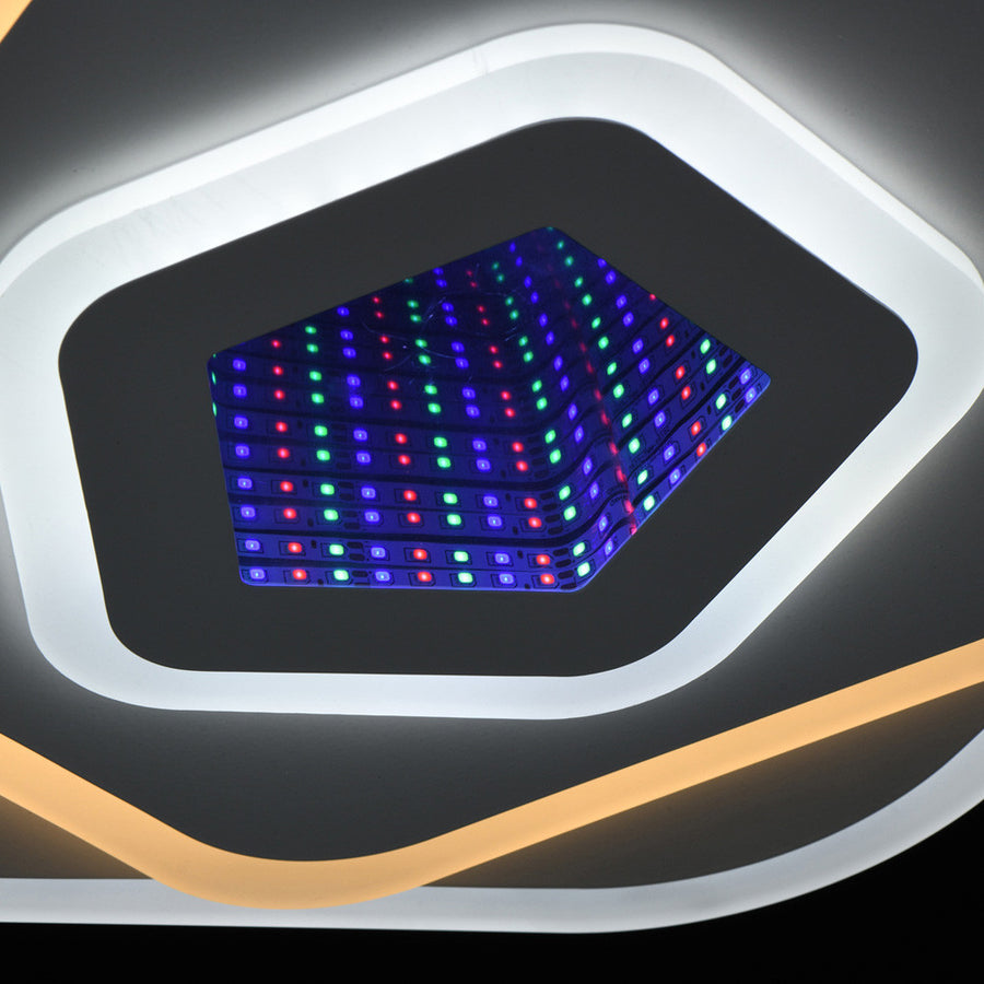 NEXA 3D LED полилей 40W, диаметър 23 см, студена/топла/неутрална светлина, бял