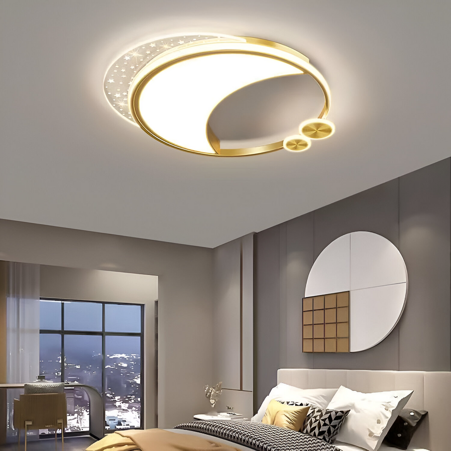 LED LED MARCO с дистанционно управление, 51W, устойчиво, злато, метал, акрил и стъкло, 3000k/4000k/6000k