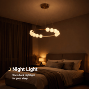 Суспендиран Lustra LED Acril Nova 57W с дистанционно управление, Beotal, 3000K/4000K/6000K, злато, метал и акрил