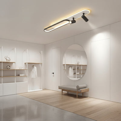 LED полилей с регулируем проектор за дизайн на Fisilla 49W, студена/гореща/неутрална светлина, черно