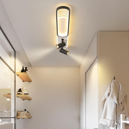 LED полилей с регулируем проектор за дизайн на Fisilla 49W, студена/гореща/неутрална светлина, черно