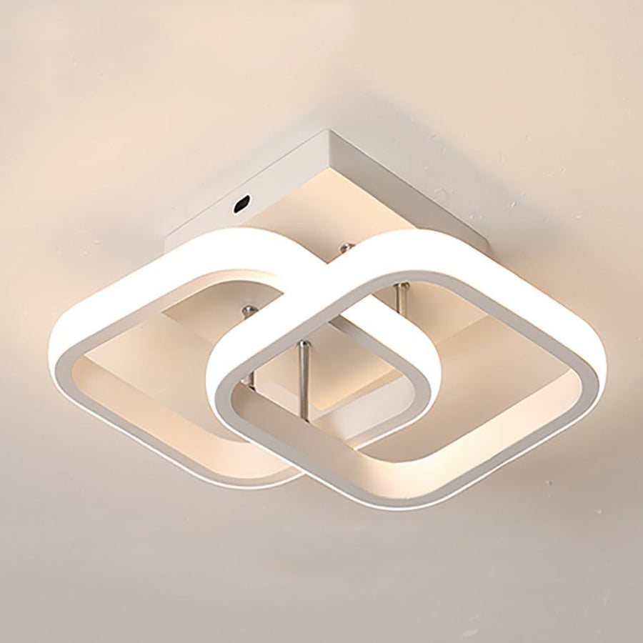 VERTEX Matrix LED полилей, припокриващи се диаманти, метални рамки, 11 W, 2 диаманта, студена/топла/неутрална светлина 3000K/4000K/6000K, бял