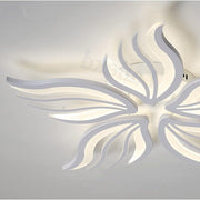 LED полилей със Sakura 60W дистанционно управление, 5 венчелистчета, студ/гореща/неутрална светлина, нестабилна, бяла