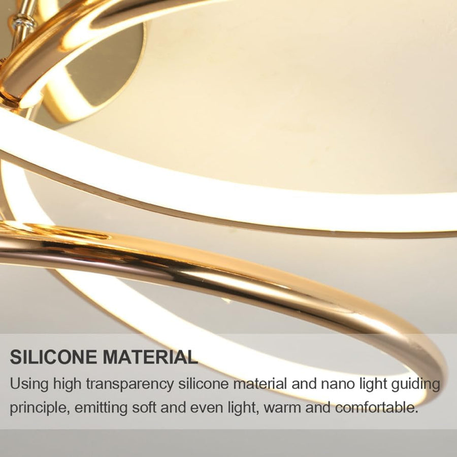 LED полилей с дистанционно управление LT771/500GD, 25W, топла/студена/неутрална светлина 3000K/4000K/6000K, димируем, злато, метал и силикон