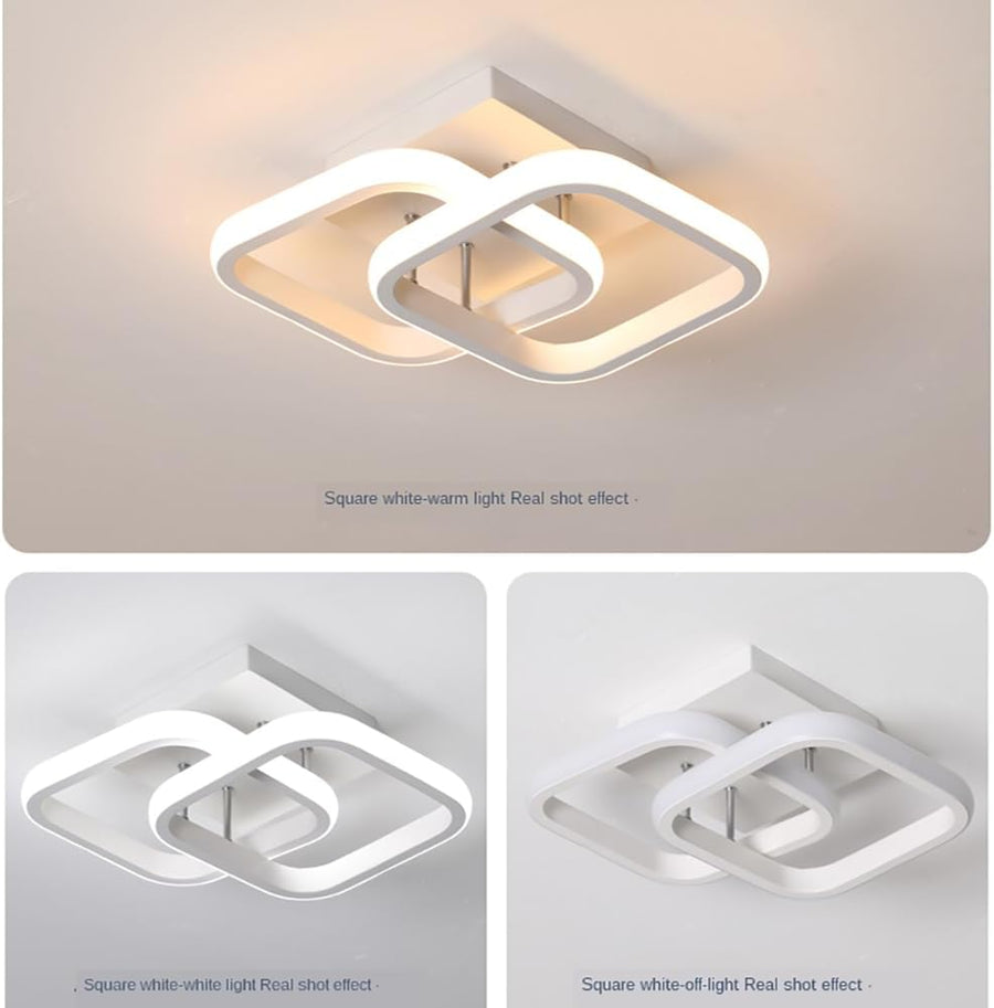 VERTEX Matrix LED полилей, припокриващи се диаманти, метални рамки, 11 W, 2 диаманта, студена/топла/неутрална светлина 3000K/4000K/6000K, бял