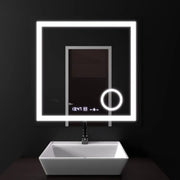 Правоъгълно светодиодно огледало, 60x60см, Souverain Motionglow Marcello, Debrunion System, Clock & Thermoeter, Cosmetic Muzlifical