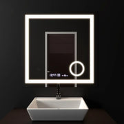 Правоъгълно светодиодно огледало, 60x60см, Souverain Motionglow Marcello, Debrunion System, Clock & Thermoeter, Cosmetic Muzlifical