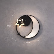 LED полилей с дистанционно управление на Alyona 44W, луна и звезда, студена/гореща/неутрална светлина, нестабилна, черна